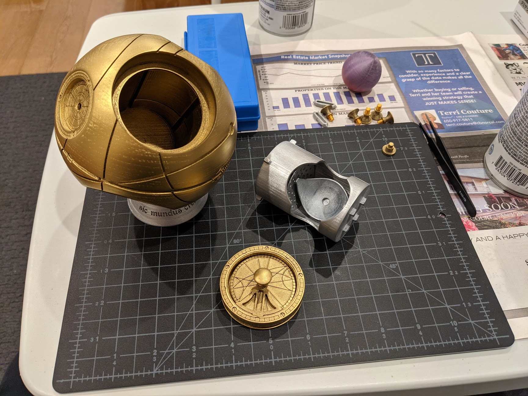 Weathering the gold finish
