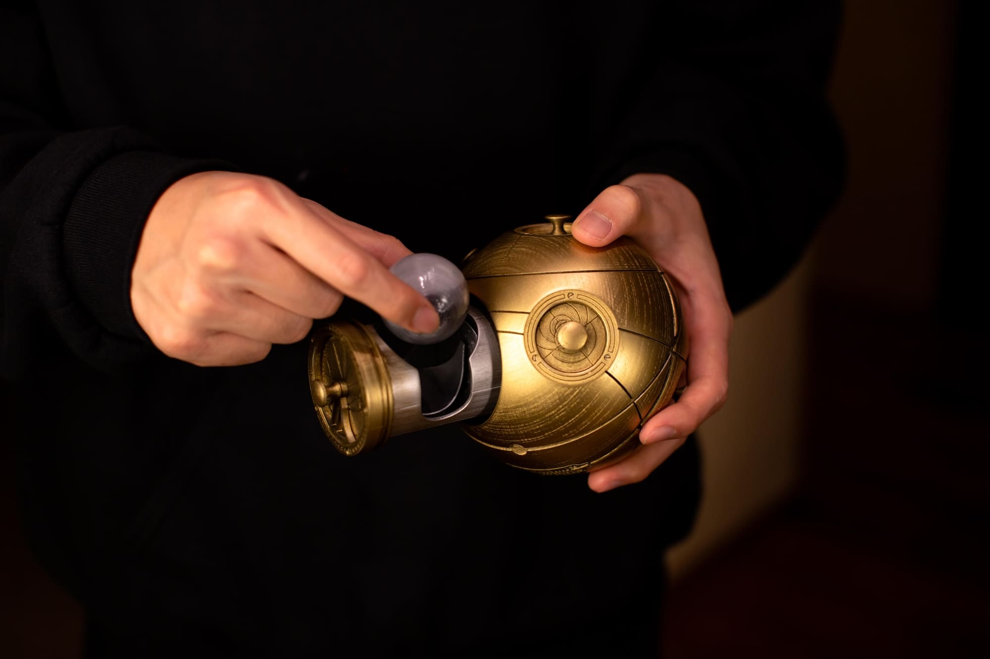 Time travel sphere, opened