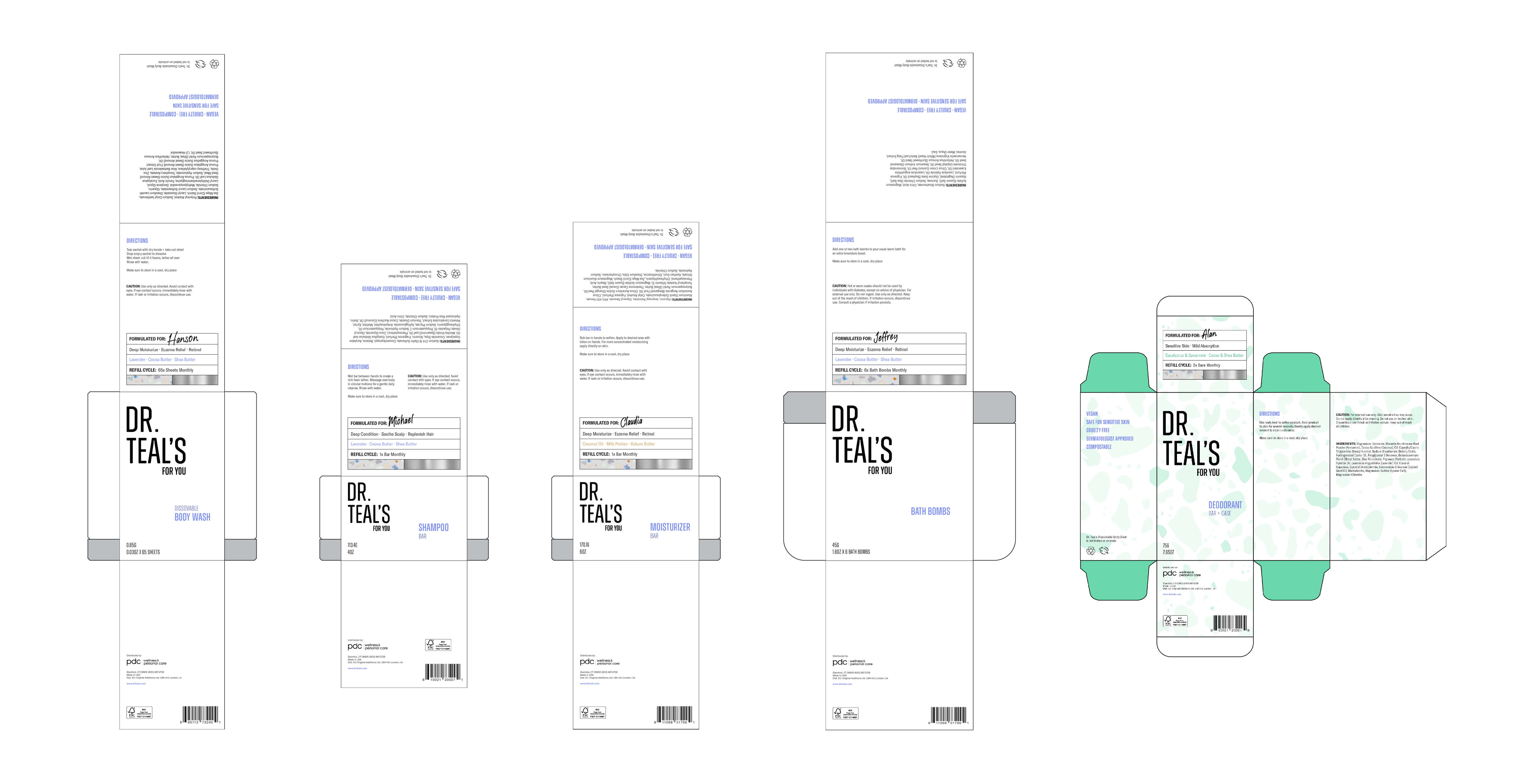 Flat label artwork lineup with personalized top panels