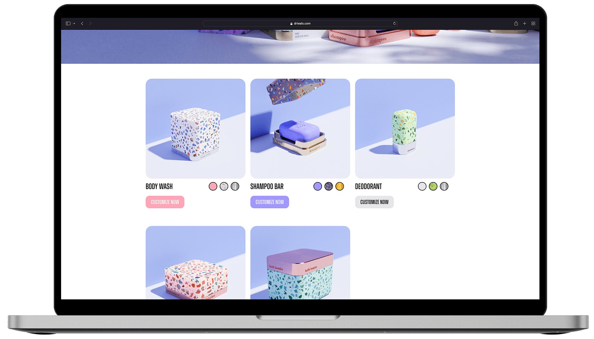 Homepage section highlighting customization