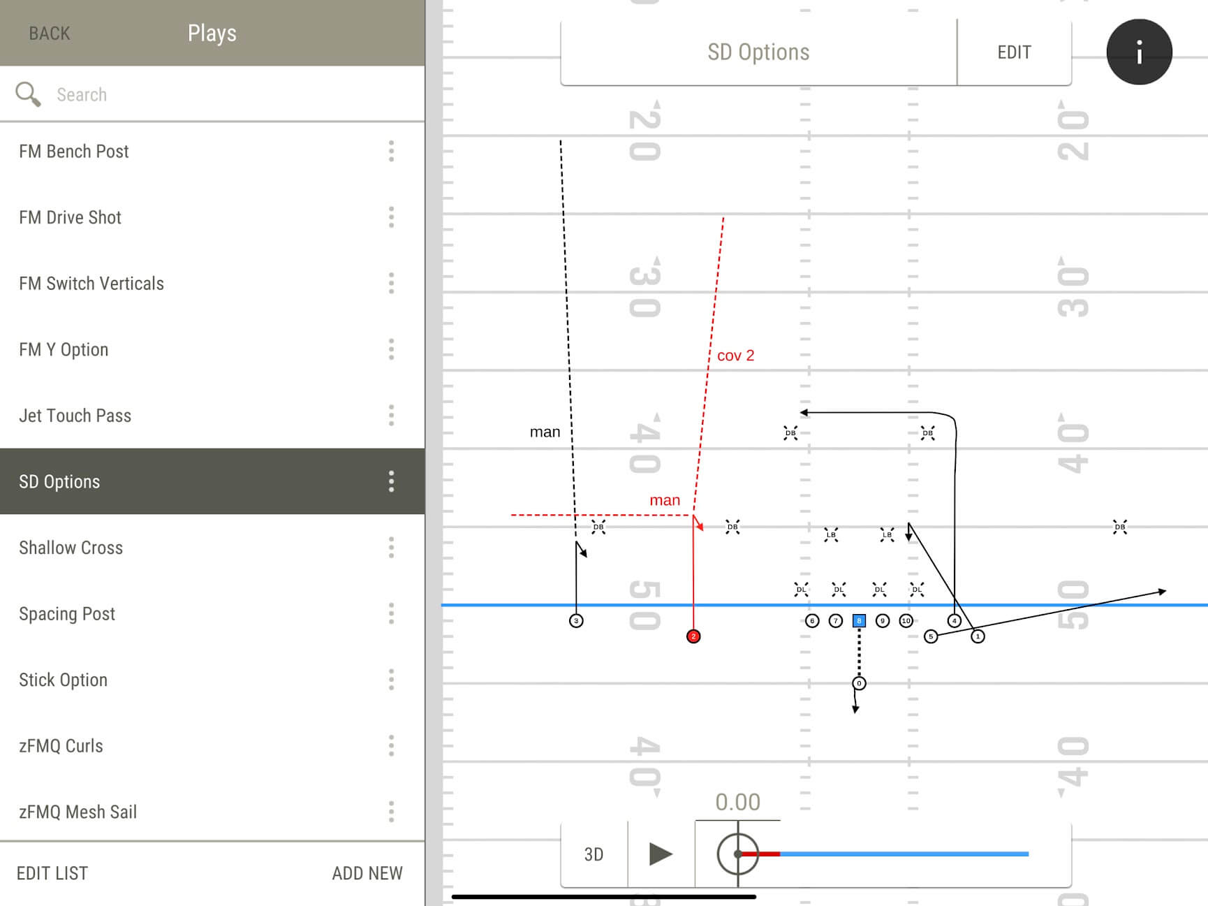 Designing plays in GoArmy Edge Football