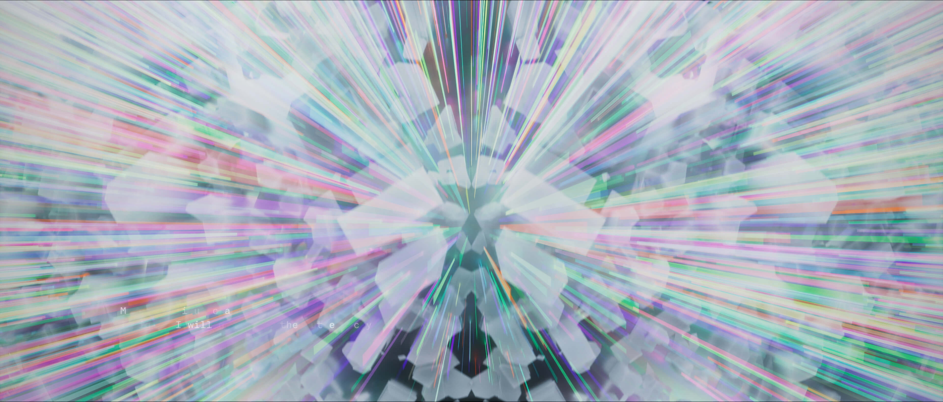 Symmetrical prismatic burst inside the dream