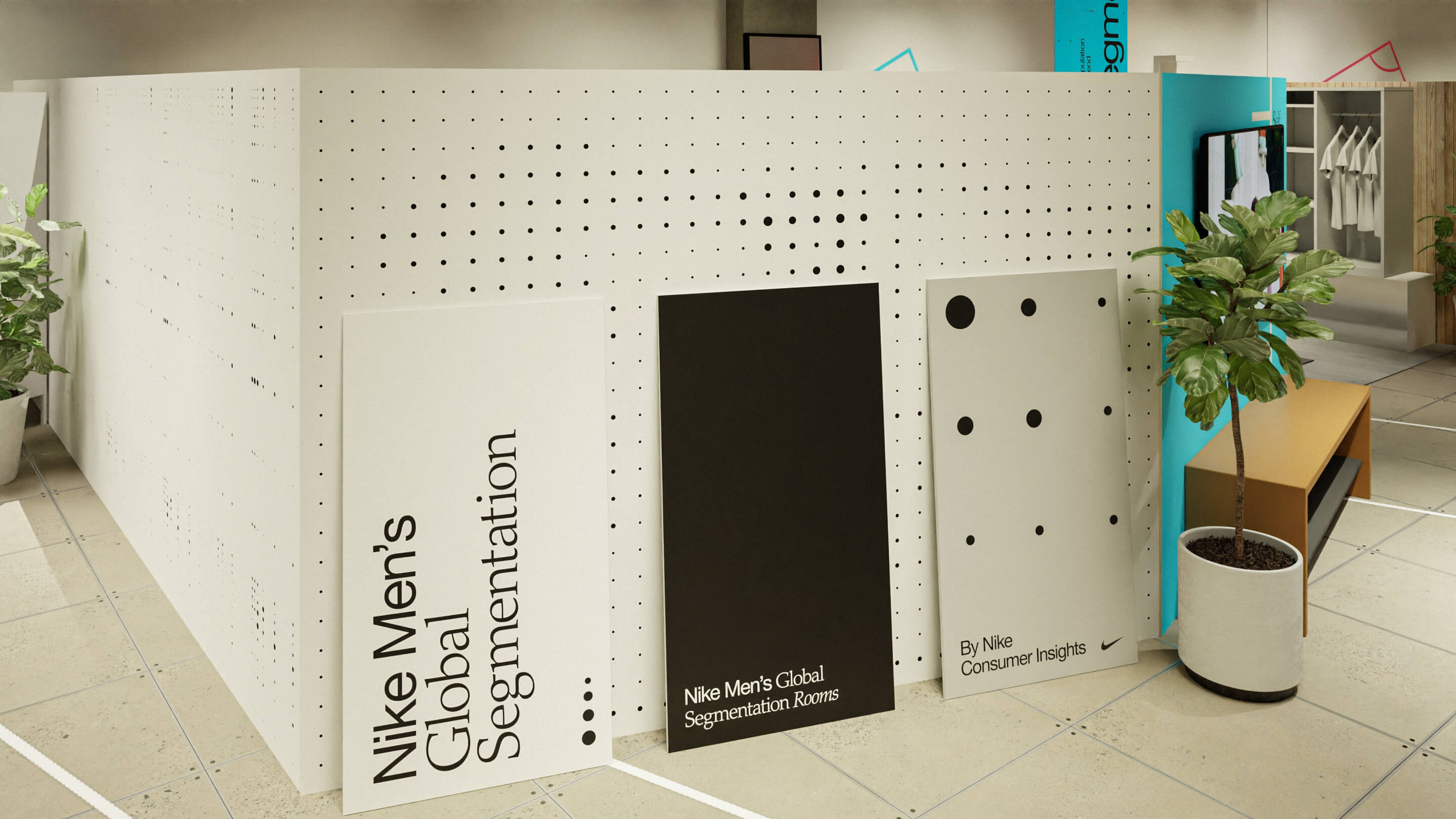 Render of the display walls