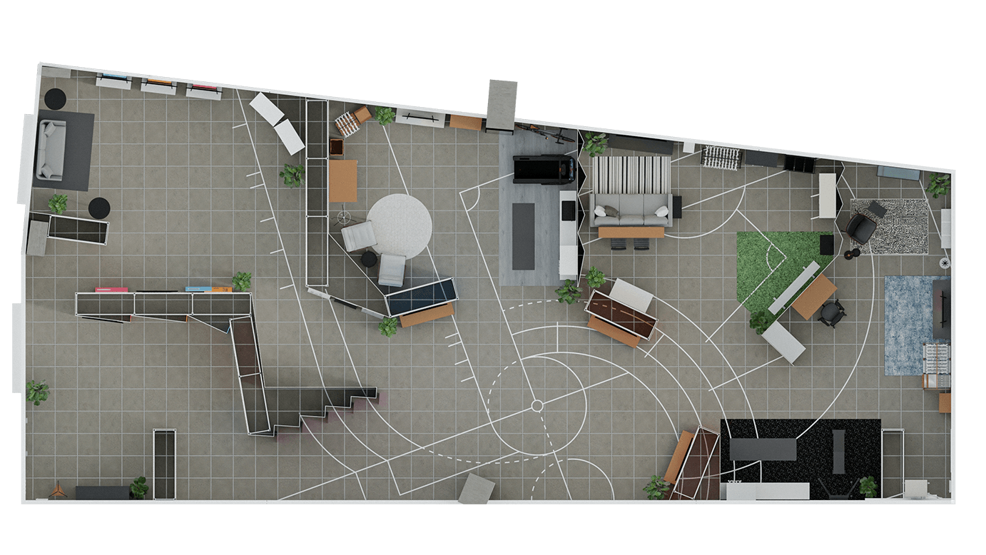 Spatial layout study of the installation