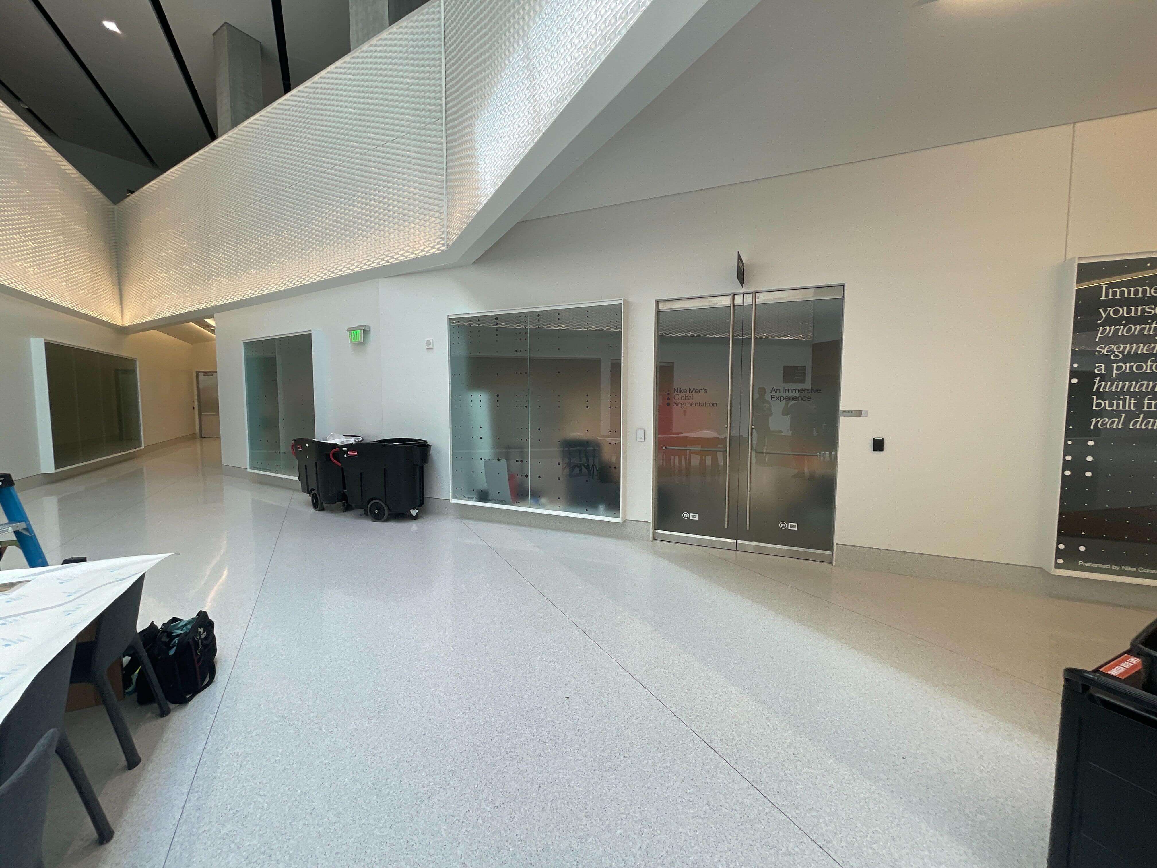 Graphic panels installed on-site