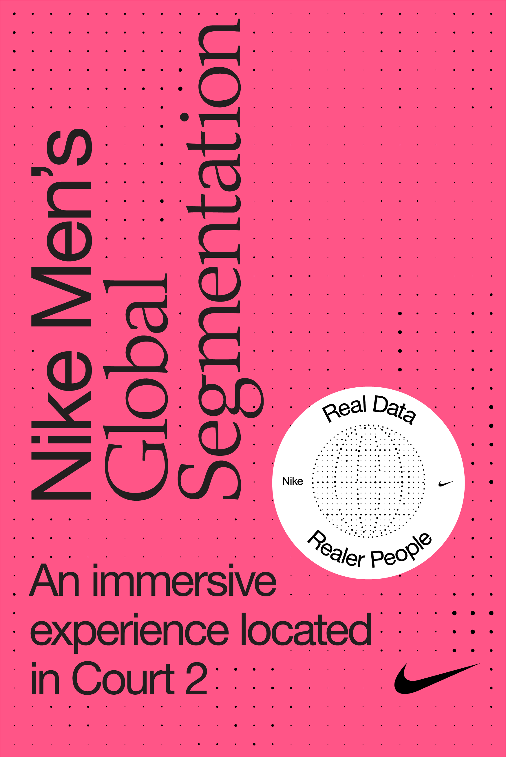 Segment sandwich-board graphic, first of four panels