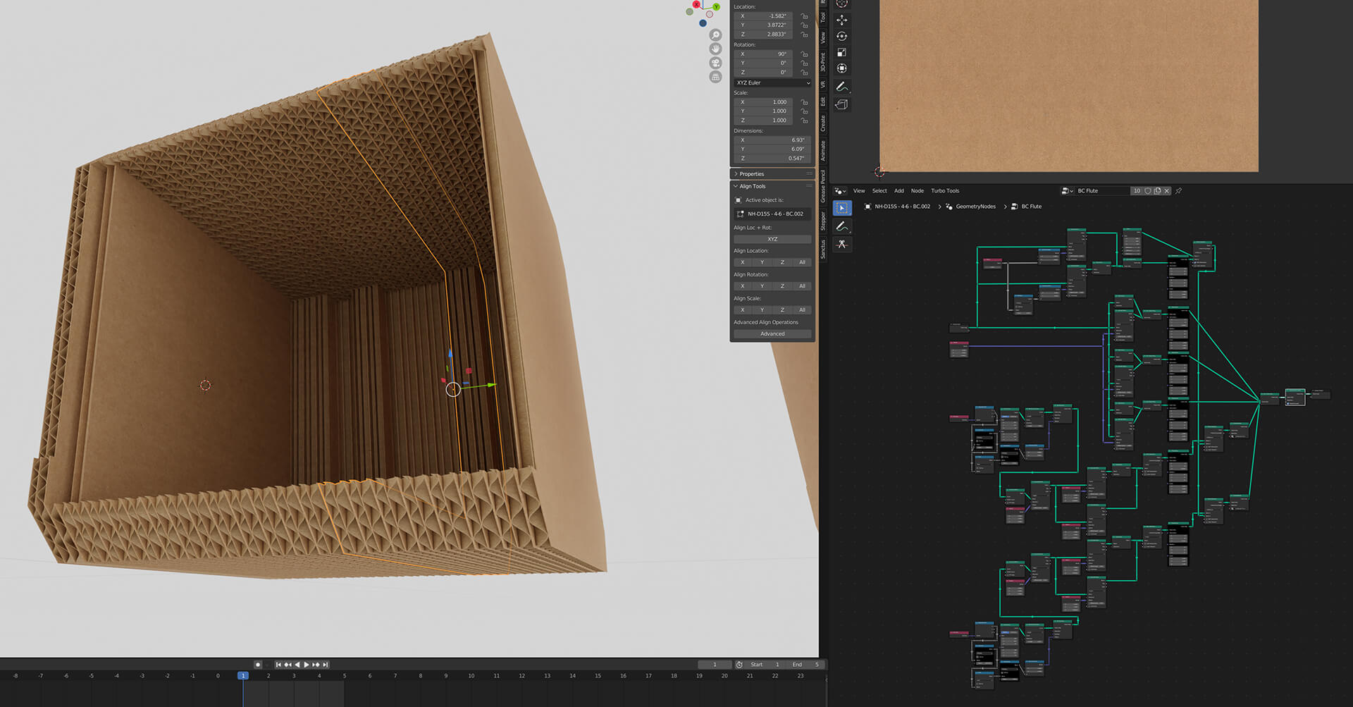 Noctua Blender geometry nodes setup