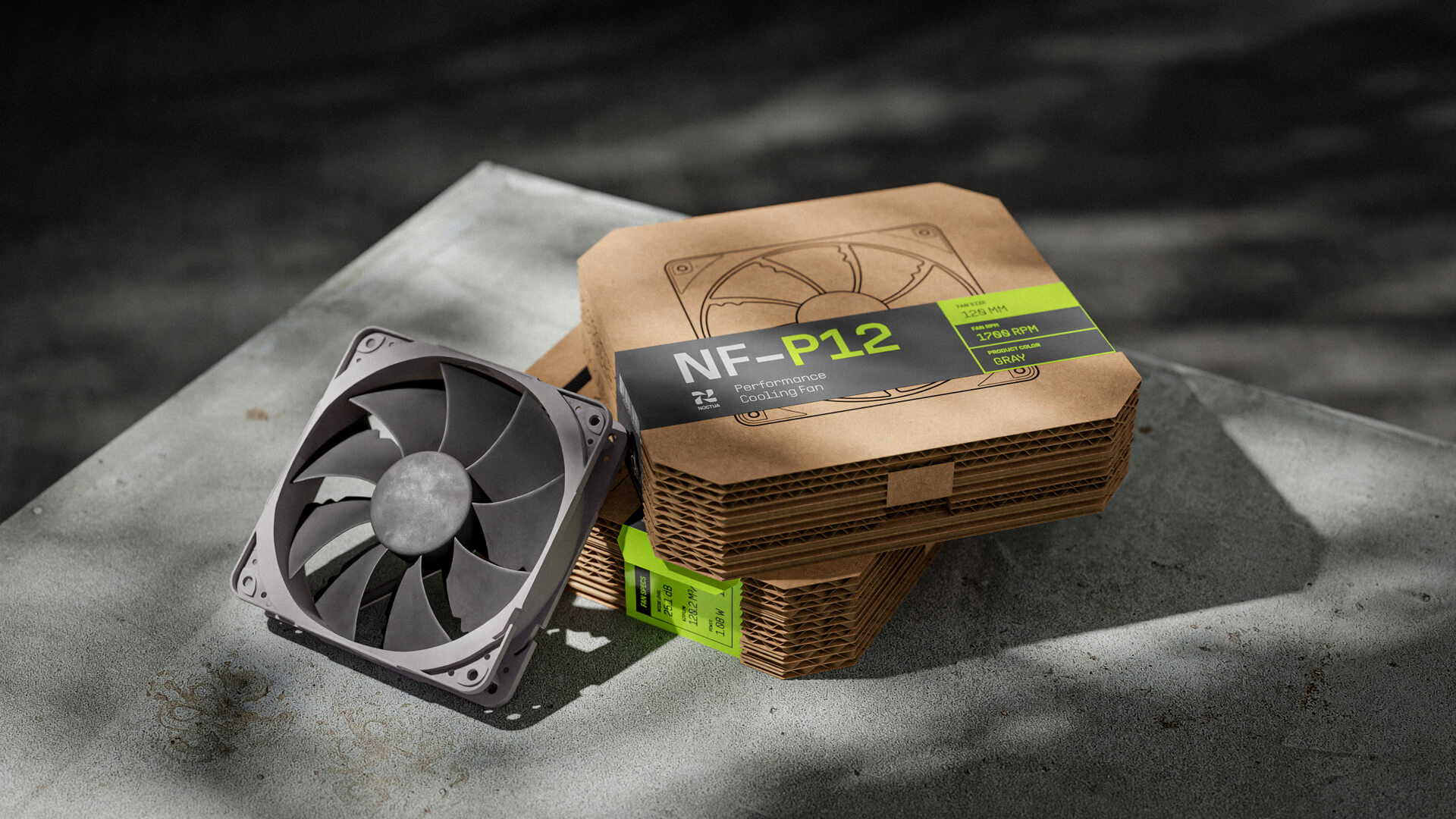 Noctua packaging family render