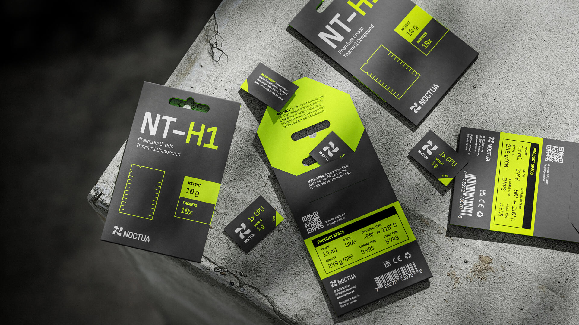 Noctua packaging lineup render