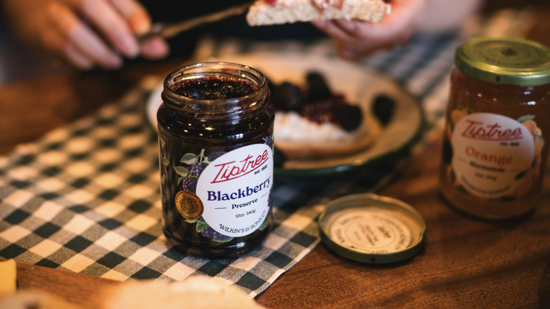 Tiptree jam on toast editorial photograph