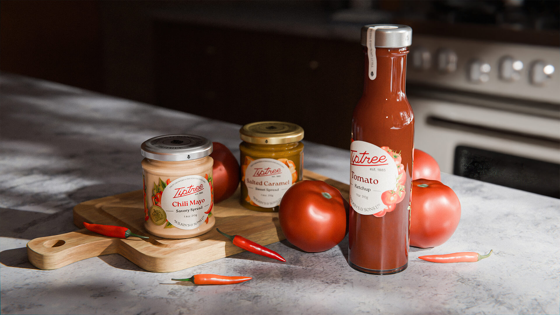 Tiptree jar label detail render